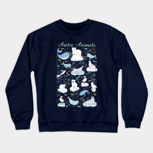 Arctic Animals - Cute arctic Animal design by Cecca Designs Crewneck Sweatshirt